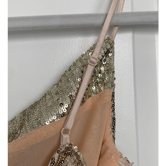 NWOT Free People Stop and Stare Gold Sequin Cami Top - Picture 7 of 9